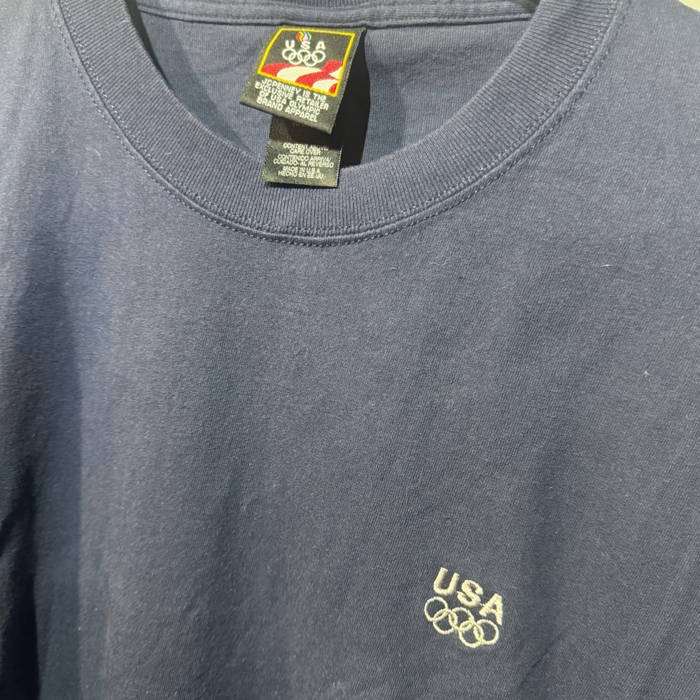 Vintage Jc Penny Team USA Olympics T Shirt 1996 Atlanta Blue Size 2XL
